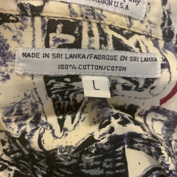 Columbia Men's Vintage Fish Outdoors Print Cotton Short Sleeve Button Up Size L‎ - Picture 7 of 11